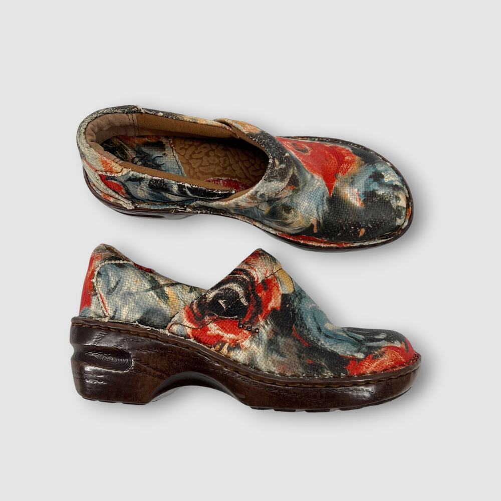 b.o.c. by Born Floral Clogs Women’s Size 7/38 Slip-On Comfort Shoes